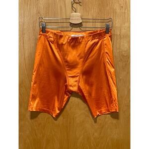 Marine Serre SS19 Shiny Orange Compression Shorts Size L